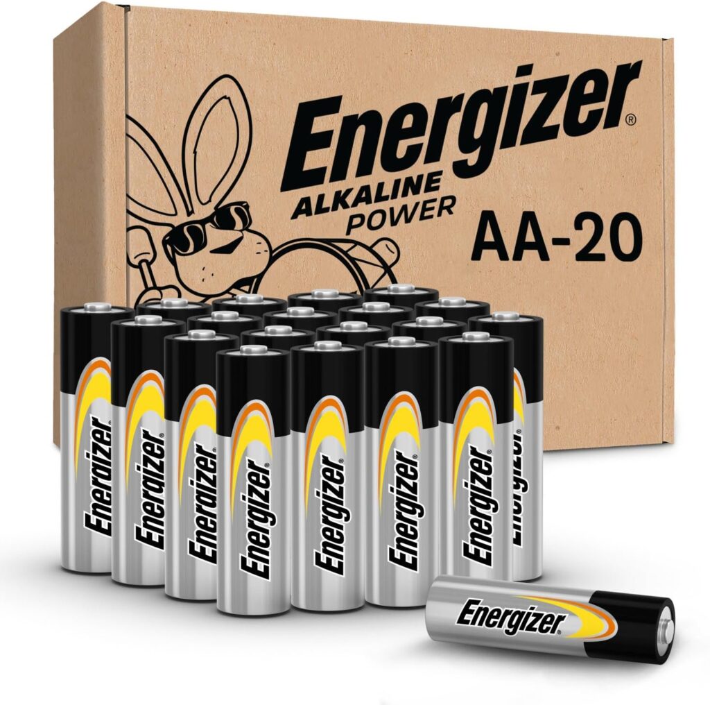 Energizer Alkaline Power AA Batteries (20 Pack), Double A Long-Lasting Alkaline Batteries