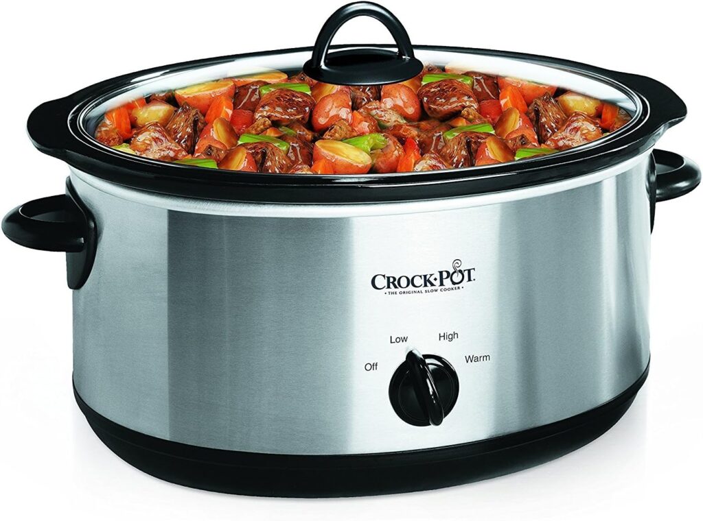 -40% $35.99 Crock-Pot 7 Quart Oval Manual Slow Cooker, Stainless Steel