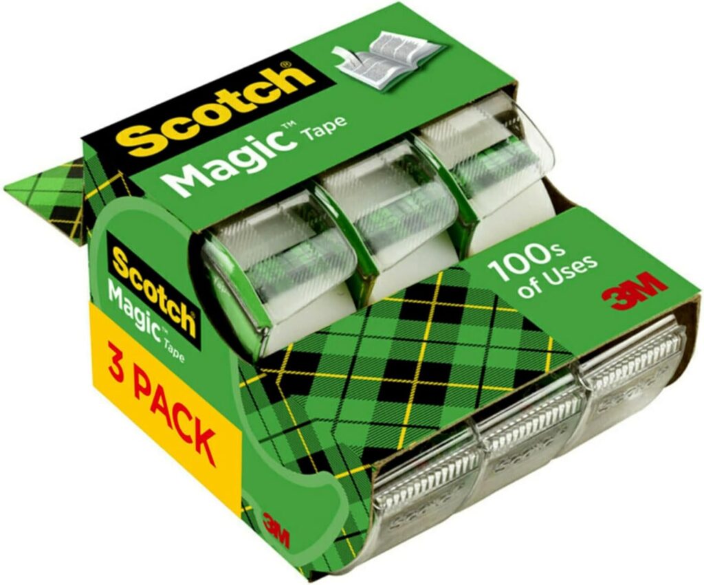 Scotch Magic Tape, Invisible, Holiday Supplies and Gift Wrap